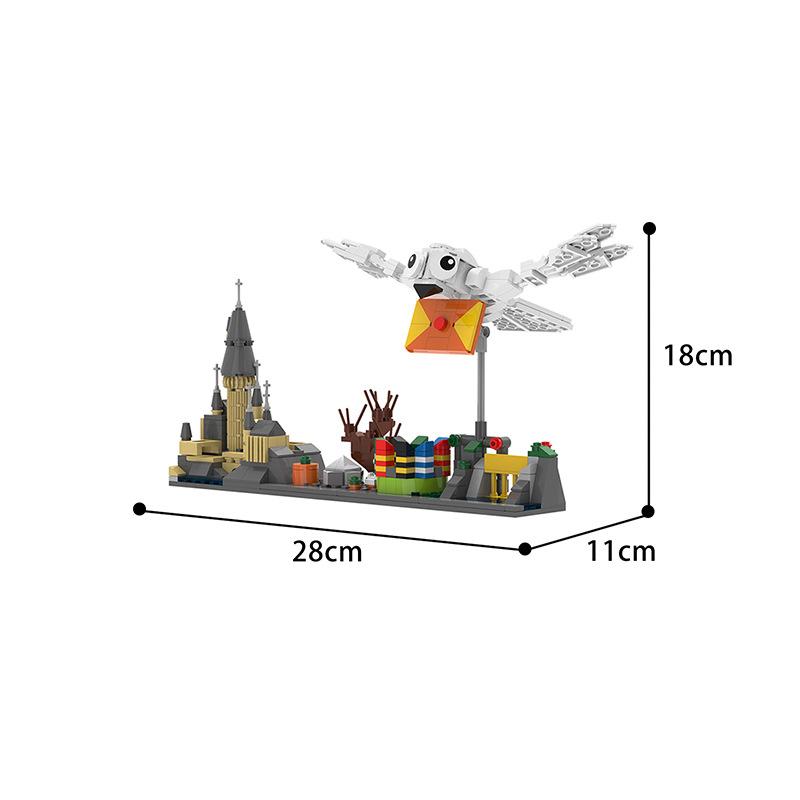 Famous Movies Skyline Architecture Building Block Kit Skyline Buildings Back To the Future Fairy Tale Magic Castle House Toys