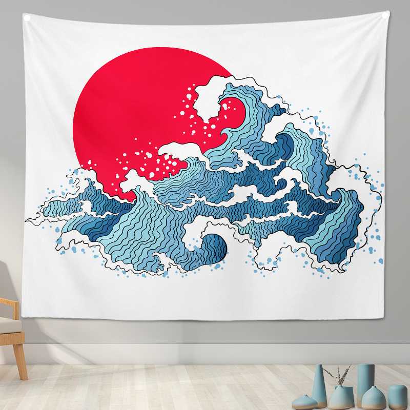 Ukiyo-e Japanese Print Tapestry Wall Cloth Cushion Bedroom Hanging Home Decoration Living Room Background Cloth Tapiz