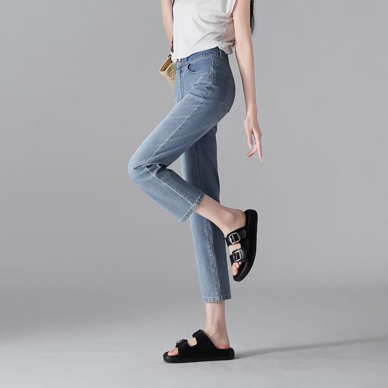 SOFSIL Women s High-Waist Slim-Fit Cropped Denim Jeans 26/S