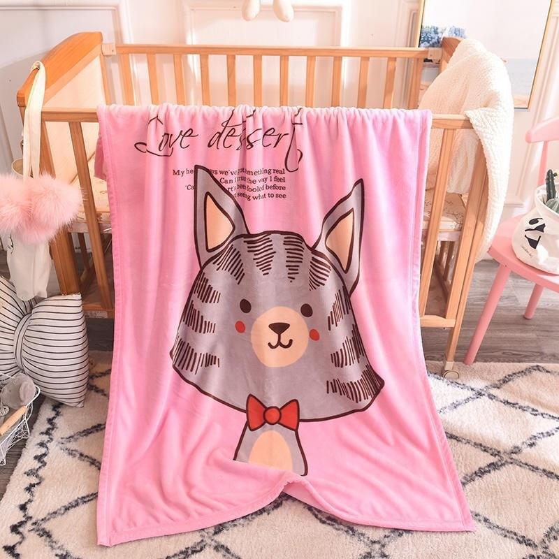 Factory direct sales wholesale foreign trade double-layer cartoon flannel children's blanket gifts flannel blanket afternoon leisure blanket