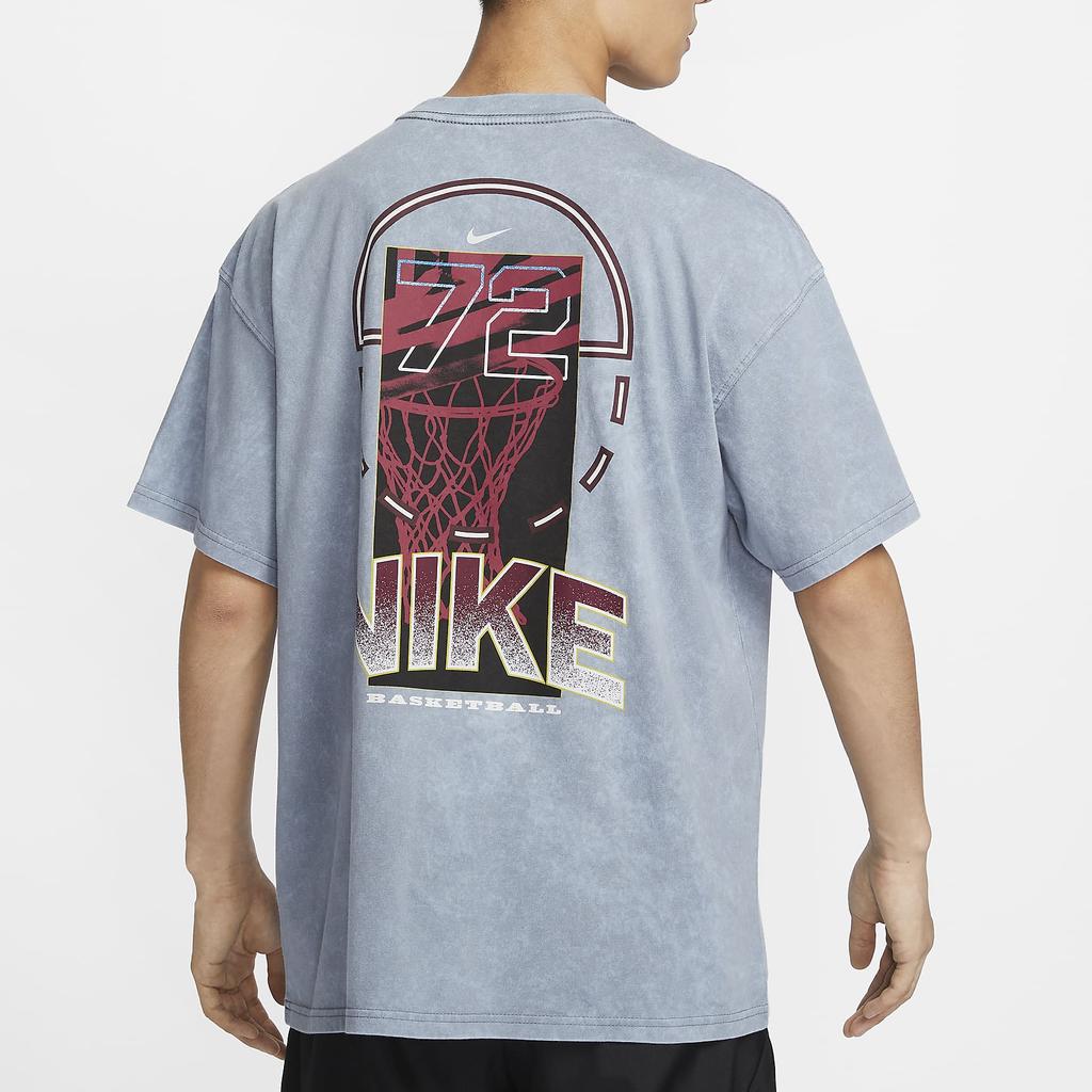 Nike High Basketball Series Nk Tee M90 Oc Dna Logo Gradient Crew Neck Short Sleeve T-Shirt Men Tops Gray FZ8094-065