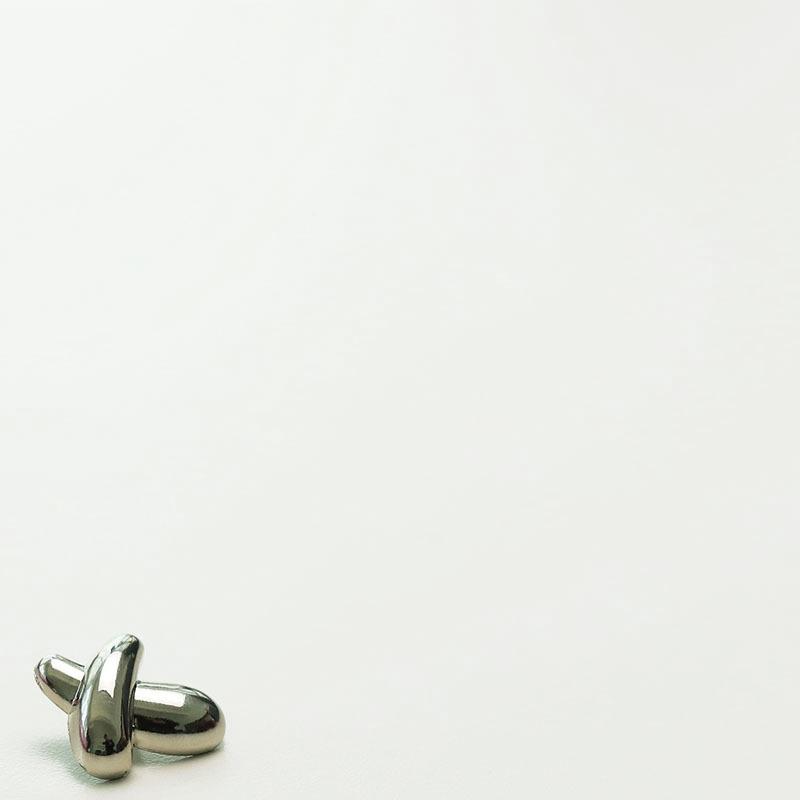 Xiaoxiang Simple Wind X-Shaped Metal Button Suit Wool Clothes Decorative Button Double-Sided Nylon Fur Coat Button