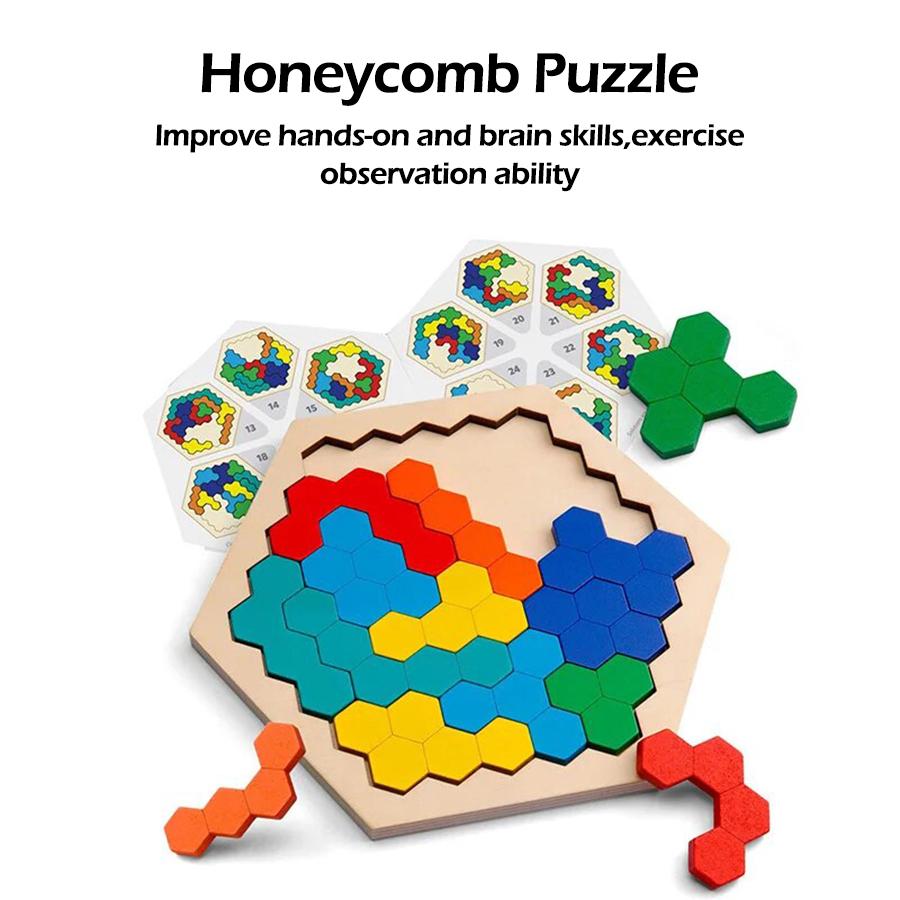 1 szt. Drewniane Puzzle Zabawki Edukacyjne Dla Dzieci Przedszkolne Tangram Tablica Gra Test IQ Mózgu Zabawki Montessori Prezenty