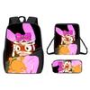 Incredibox Cartoon Pattern Backpack Shoulder Bag Pencil Case Three Set Piece
