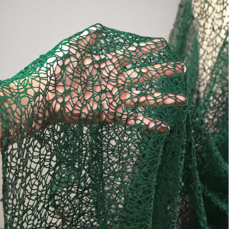 

Irregular Hollow Mesh Tulle Fabric Twisted Crochet Texture Creative Material for Designer Gowns DIY Apparel Decorative Craft 100X170cm