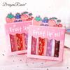Lip Oil Four Sets of Boxes Moisturizing and Moisturizing Fluid, Water Supplement, Roller Mouth Oil, Dry Cracks, Colorless TransparencyMakeup