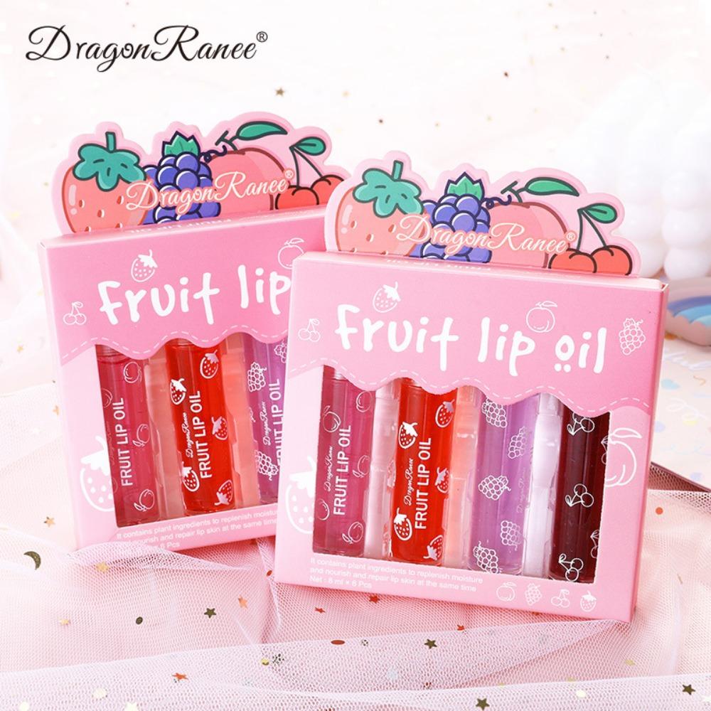 Lip Oil Four Sets of Boxes Moisturizing and Moisturizing Fluid, Water Supplement, Roller Mouth Oil, Dry Cracks, Colorless TransparencyMakeup