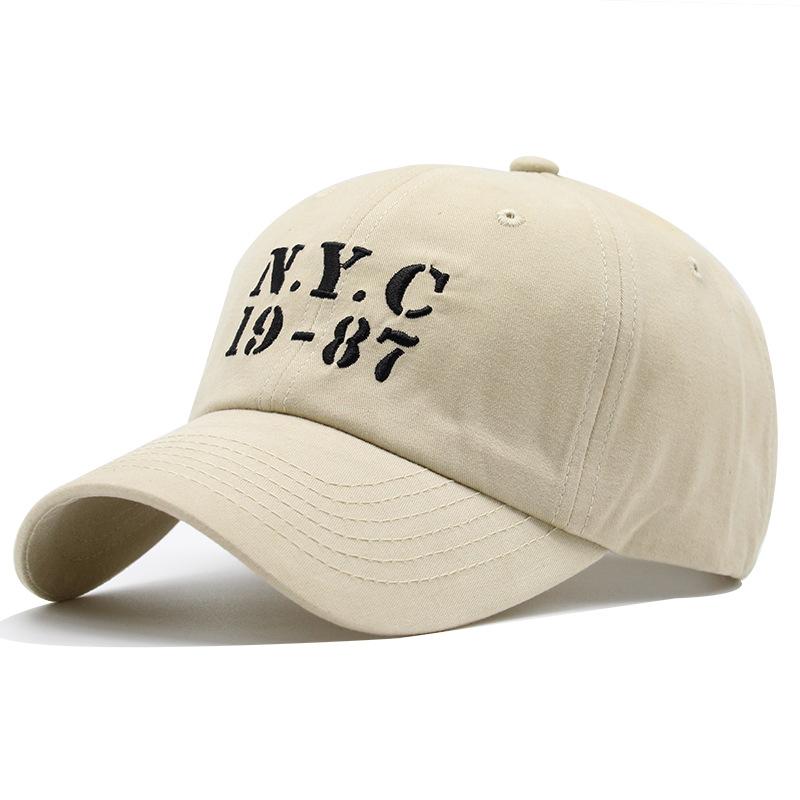 Nyc Letter Soft Top Baseball Cap Women'S Retro Wear Student Cap Men Ins Hat Tide
