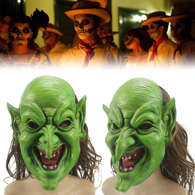 Scary Witch Character Mask For Dress-up Halloween Christmas And Easter Costume Prop 9.44*11.02in
