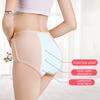 Women Panties Solid Color Plus Size Butt-lifted High Waist Seamless Elastic Period Prevent Leakage Briefs Menstrual Underpants Female Underwear