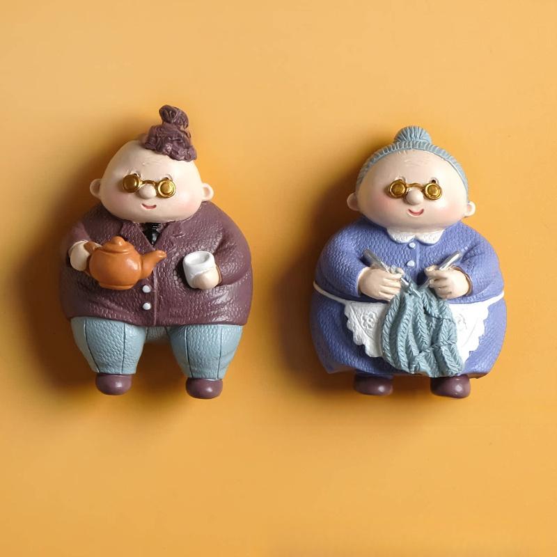 

2pcs Halloween , Christmas 3D Fridge Magnets , Lovely Couple Design ,Smooth Glossy Resin Kitchen Decor , Meaningful Gift for Anniversaries