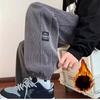 Men's Corduroy Casual Pants Fleece Lined Sporty Loose Workwear Autumn Winter Wear Resistant To Dirt Long Trousers