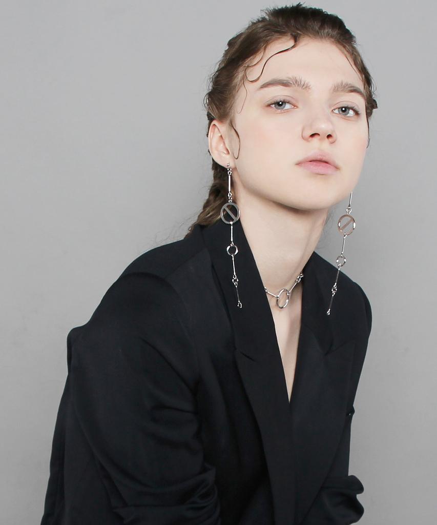 De La Lune No-Smoking O-Ring Earrings [Dl17Sser04Mtf]