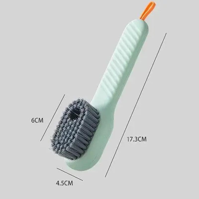 1pc Multifunction Cleaning Shoe Brush Soft Automatic Liquid Shoe Brush Long Handle Clothes Soap Brush With Hook Clean Tool