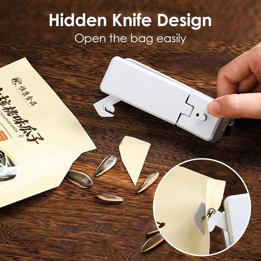 Mini elektrický tepelný těsnící stroj na plastové sáčky Přenosný stroj na utěsňování sáčků Bond Balicí tmel na balení potravin Usb dobíjecí