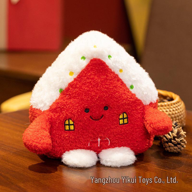 

Festive Christmas Throw Pillow: Gingerbread Man, Tree & Red House Decor 20cm / 0.12kg