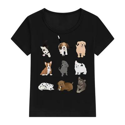 Puppies T-Shirt 2025 Summer New Cute Dogs T-Shirt Harajuku Graphic Tee Men Women Short Sleeve Tops Autumn and Winter Innerwear