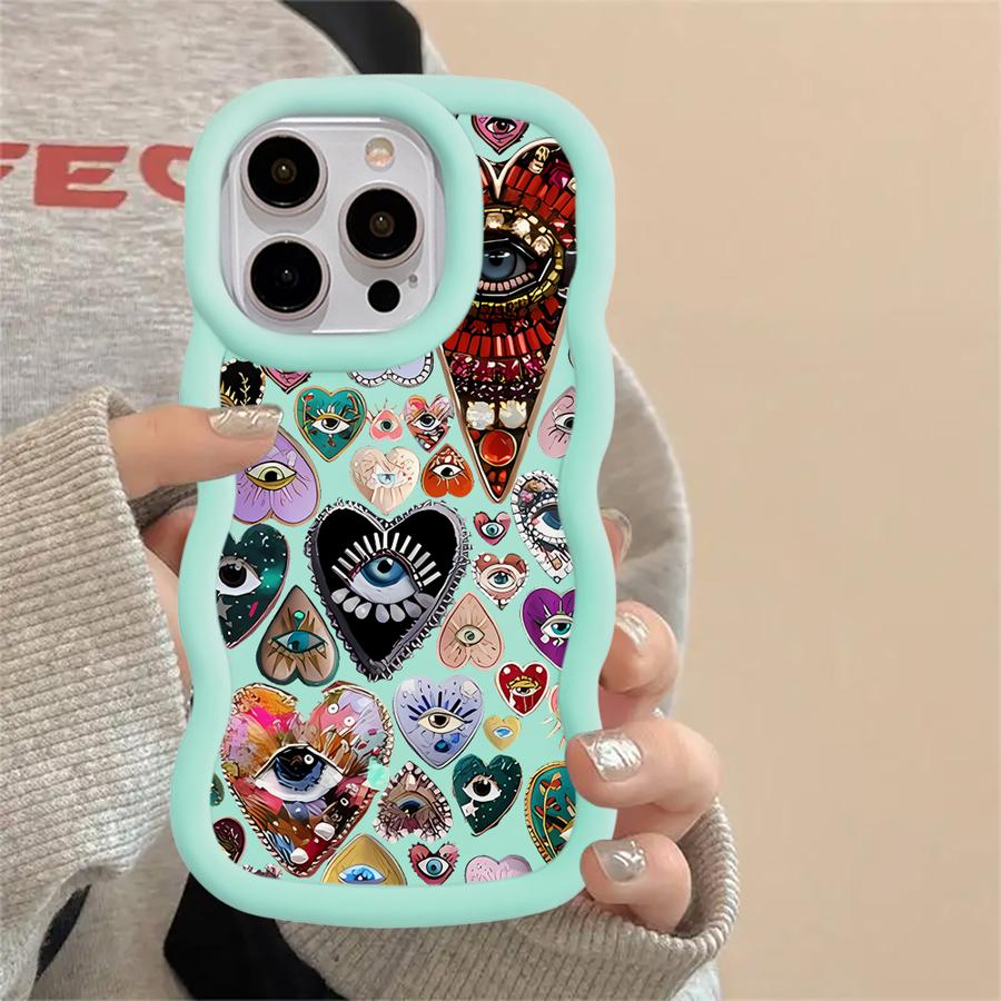 Personality Love Painted Soft Phone Cover Case for iPhone 8 XR 13 16 Pro Max 14 12 17 Air 11 15 Plus