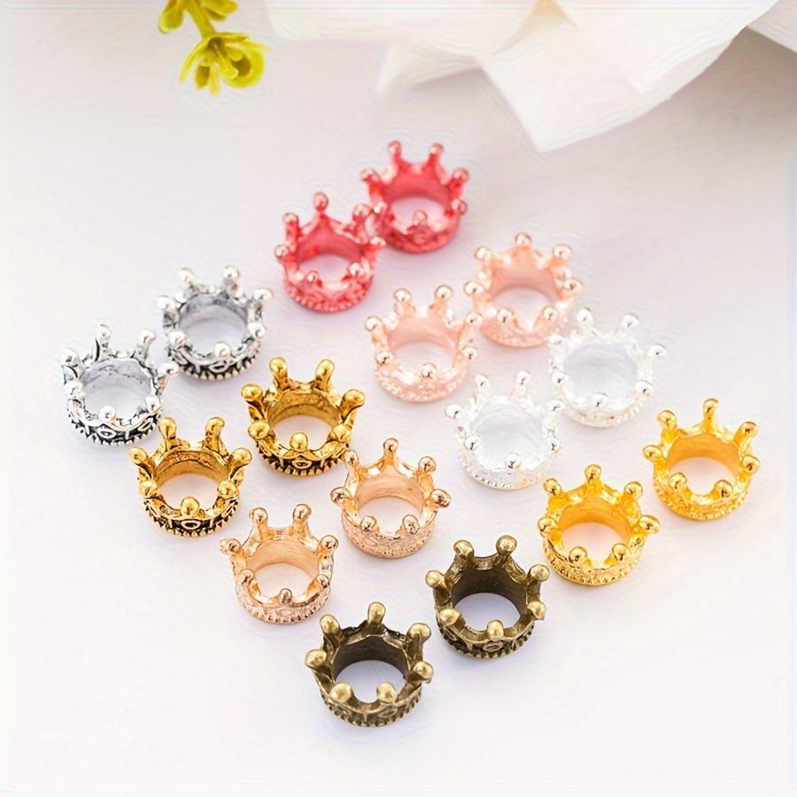 20pcs 1cm Crown Charms Pendants, Antique Silver Gold Rose Gold Metallic, DIY Jewelry Craft Supplies for Necklace Bracelet JXB