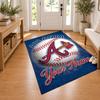 Atlanta Braves Custom Name Personalized Rug Non‑Slip Doormat Floor Carpet Housewarming Birthday Gift for Family Friends