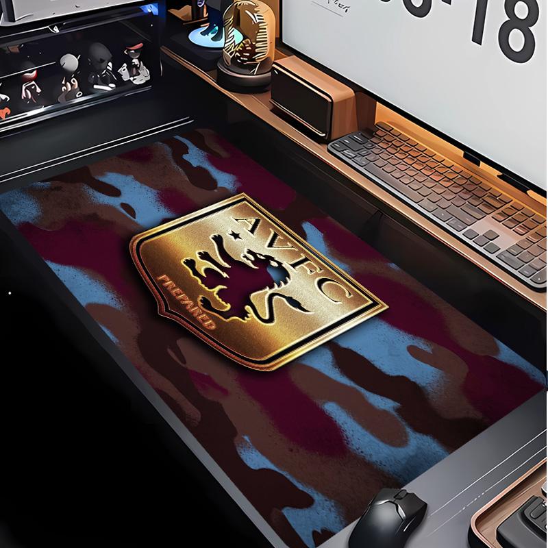 Aston Villa Football Print Mouse Pad Non?Slip Rubber Desk Mat Waterproof Gaming Mousepad For Laptop Office Desktop