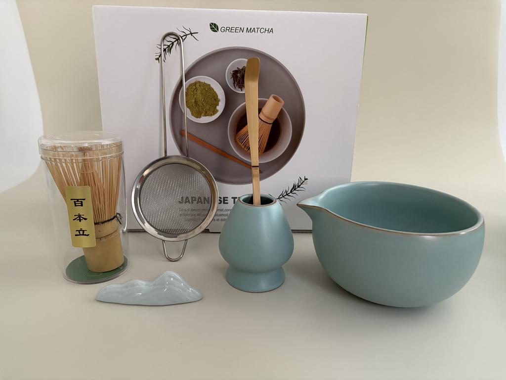 Japanese Matcha Tea Set Handmade Vintage Matcha Bowl Set Bamboo Whisk Spoon Holder Tea Accessories Ceremony Gift 2025 New