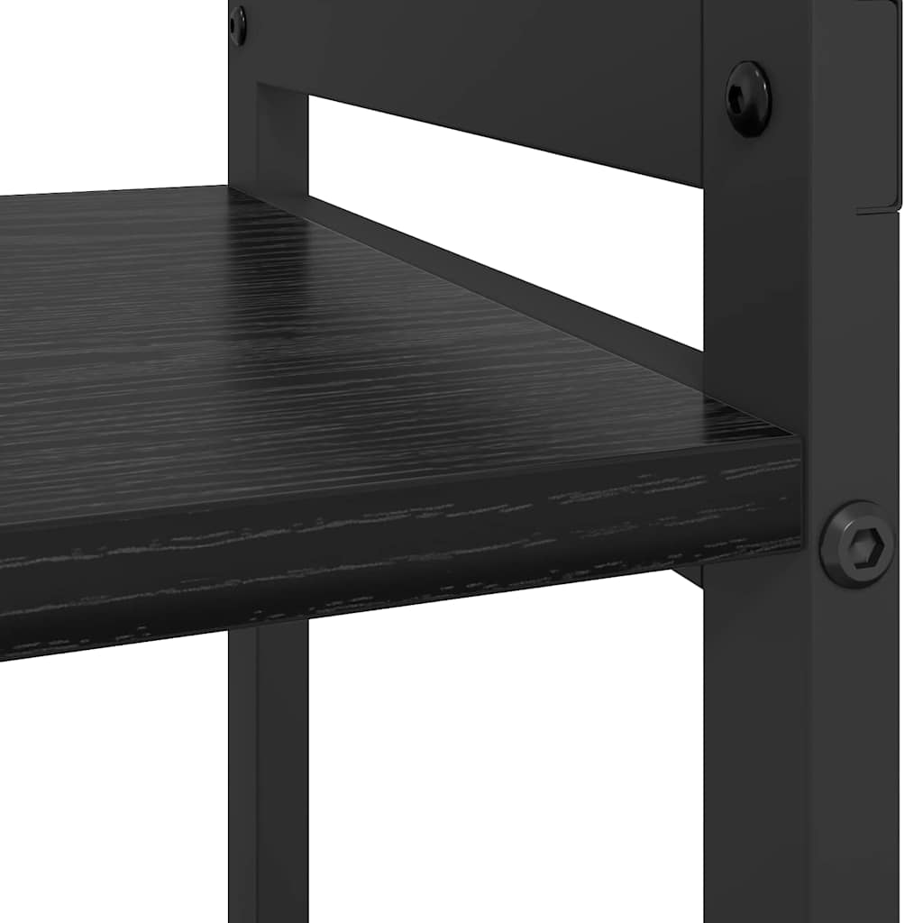Bookshelf Black Oak Look 60 X 30 X 50 Cm Engineered Wood