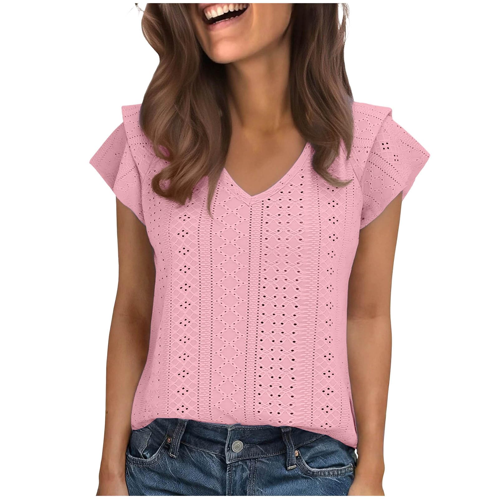 

Женский топ без рукавов, повседневная удобная блузка L розовый