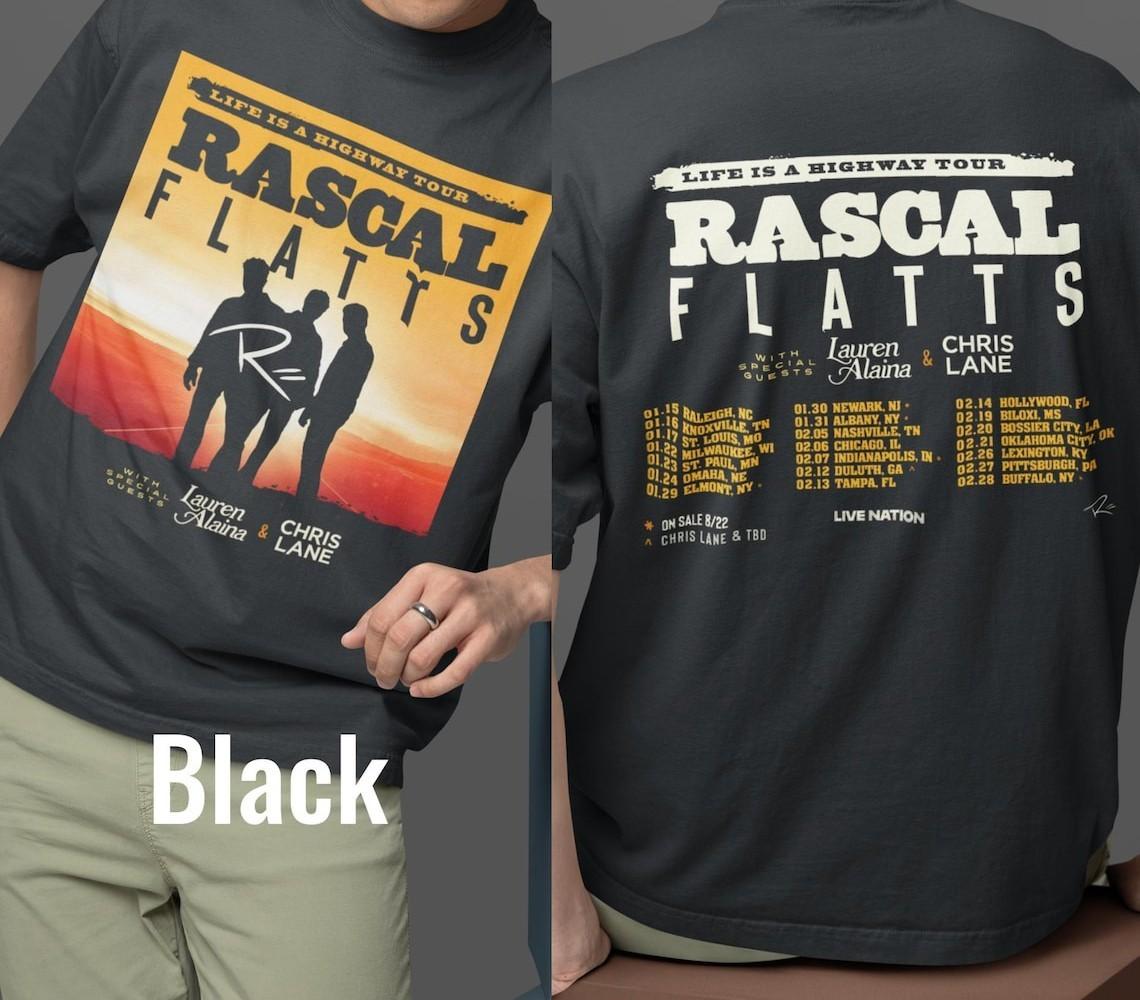 Rascal Flatts band Life Iss A Highway Tour T-shirt Unisex PP853 XXXXL