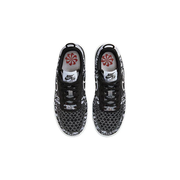 Nike Air Force 1 Flyknit NN Fabric Recyclable Lightweight Classic Durable Low-Top Kids Sneakers Black White Kids Sneakers DM1060-001
