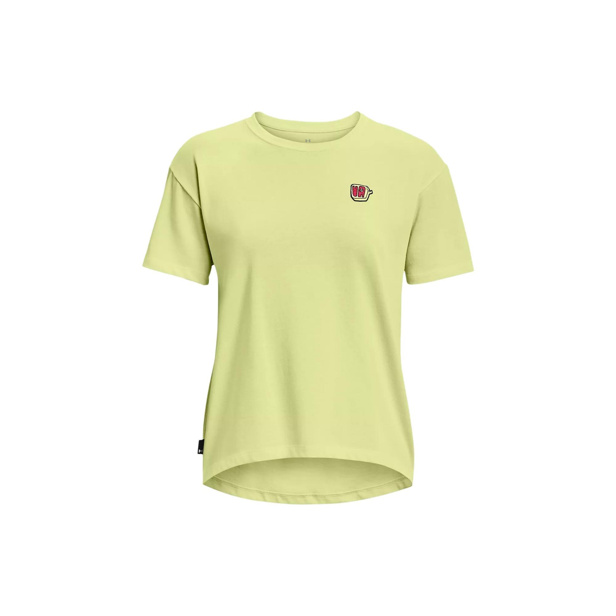 (WMNS) Under Armour Heavyweight Graphic T-shirt  Yellow  Women s 1376743-391 XS