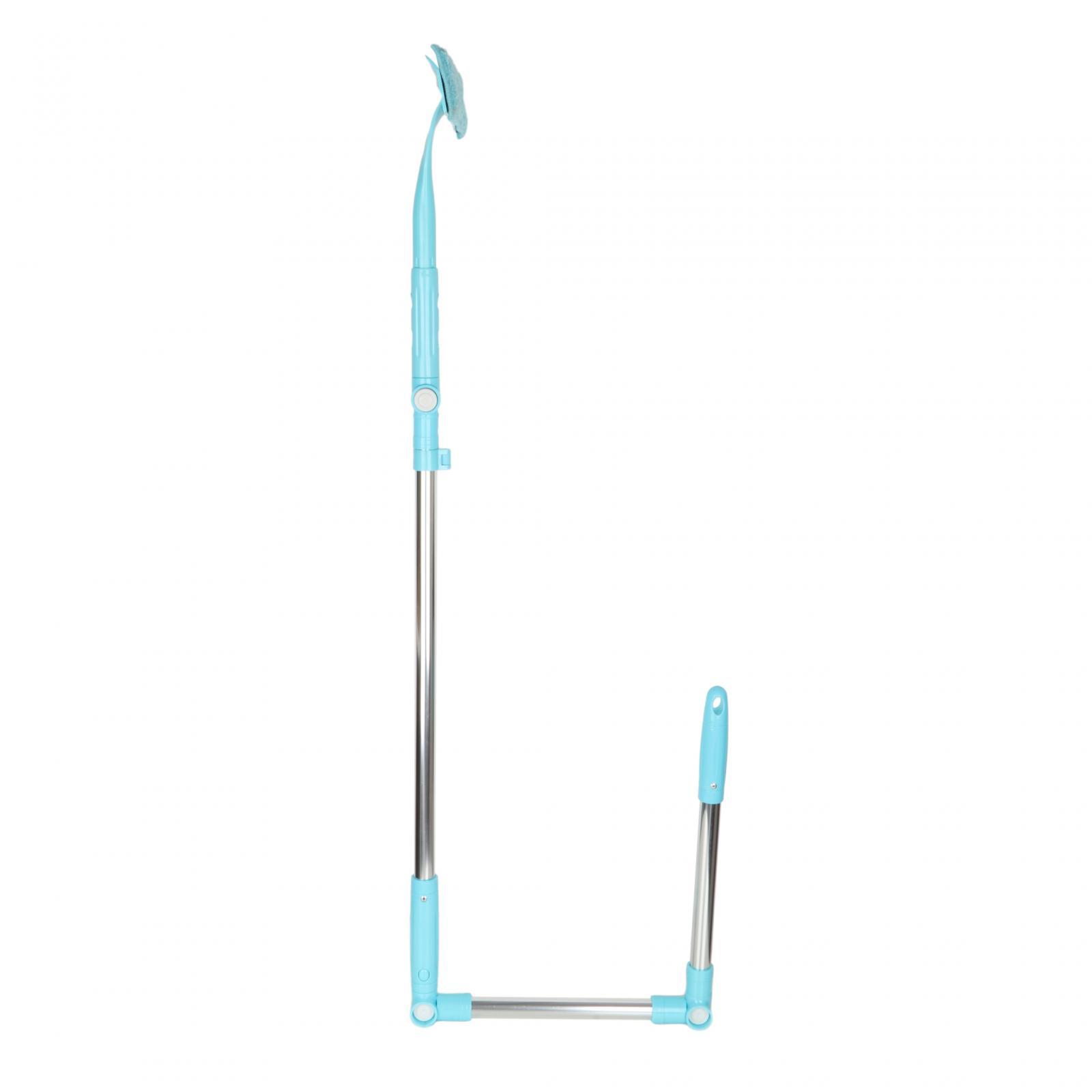 Window Squeegee Cleaner Tool with Telescopic Pole 2 in 1 Window Cleaning Tool for Bathroom Mirrors Tiles Floor Indoor Outdoor