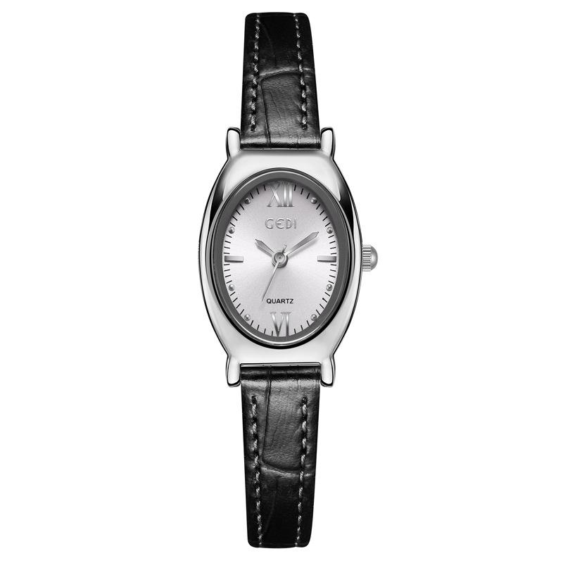 High-Value Leather Women S Watch, Exquisite Oval High-End Quartz Watch, Women S Waterproof Watch