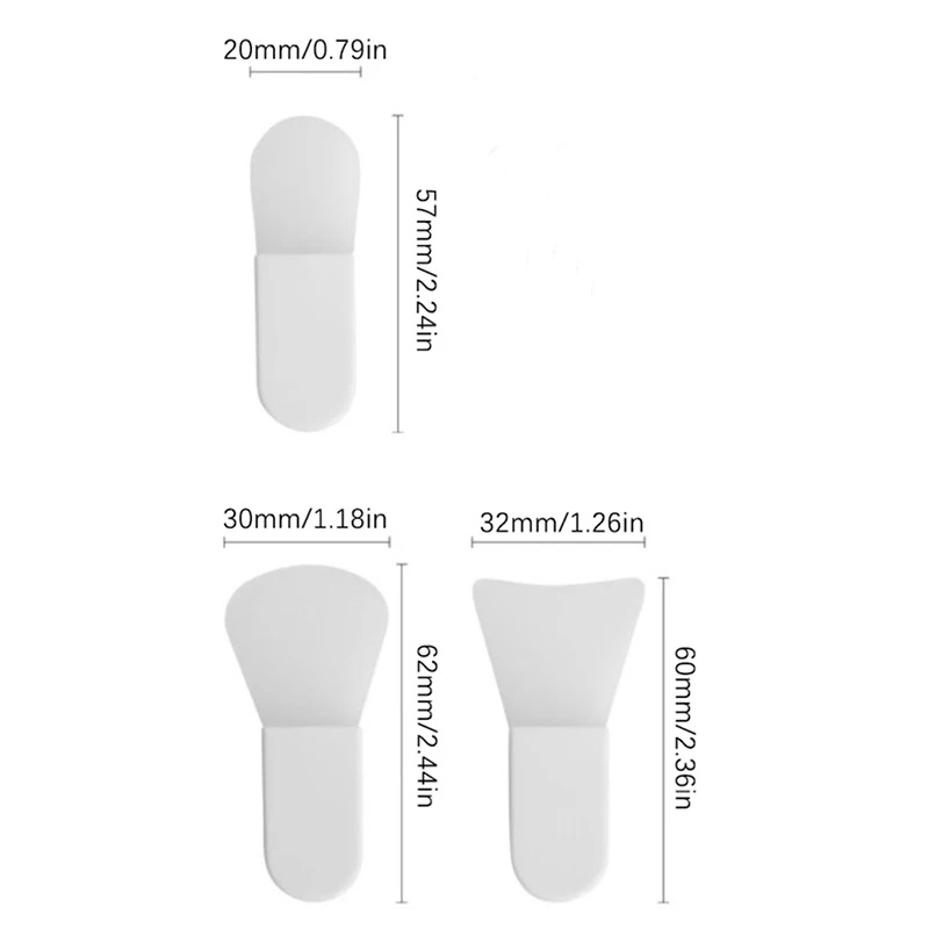 3 Pcs Silicone Facial Mask Brush Face&Eye Cream Mud Mask Applicator Scraper Face Cleanse Brushes Travel Portable Skin Care Tools