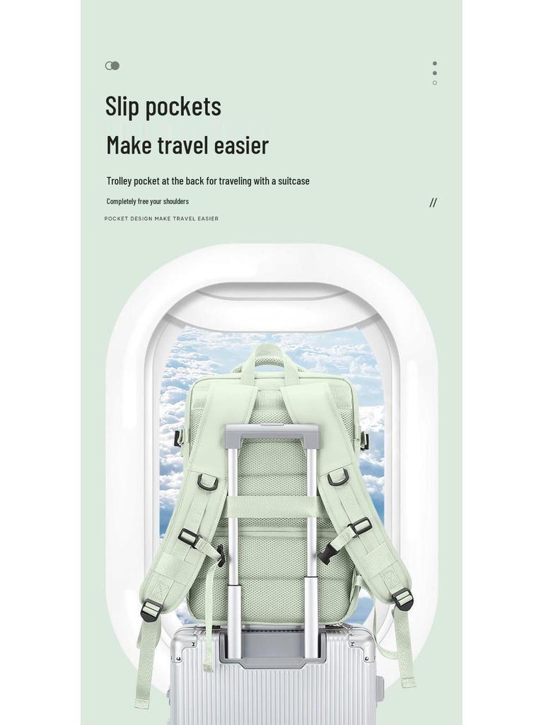 Men's Large Capacity Travel Backpack with Wet/Dry Separation, Cabin-Size Business Computer Backpack