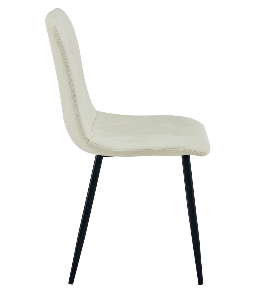 Libra Chair - Beige Fabric / Black Legs X 2