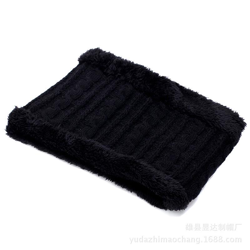 Women Sports Fashion Warm Knit Outdoor Scarf Collar black free size#1