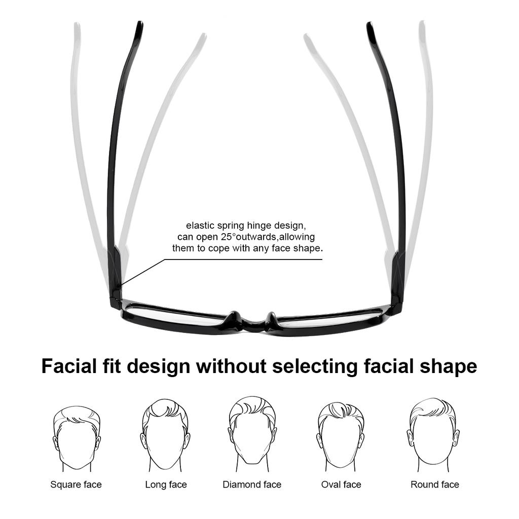 4pcs Transparent Computer Glasses Frame Women Men Anti Blue Light Square Eyewear Blocking Glasses Optical Spectacle Eyeglass