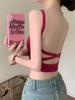 Spicy Cross Wrap Sexy Bandeau Camisole Lingerie with Fixed Cup and Stylish Back Design
