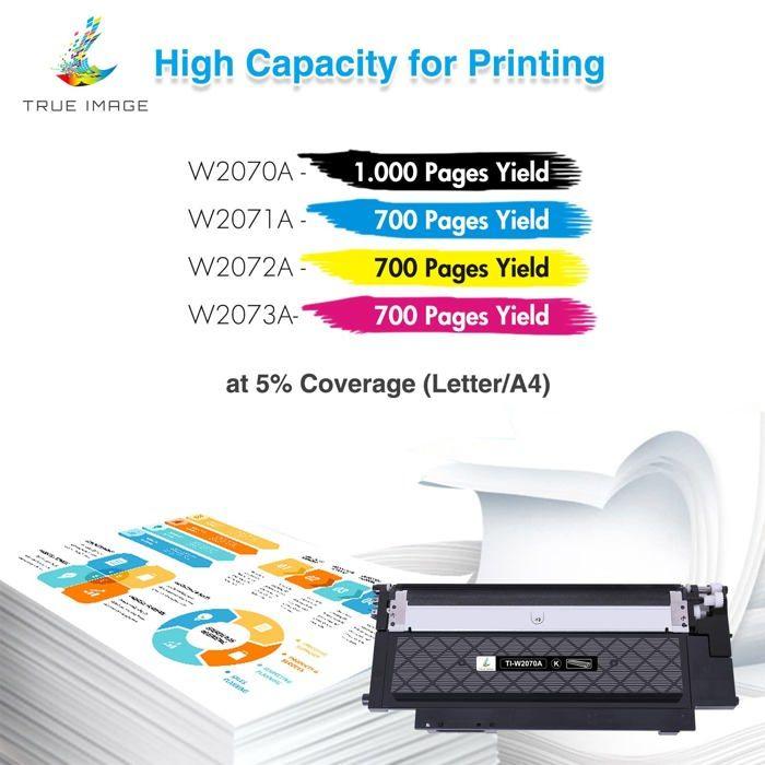 Toner - True Image - HP 117A - 4 Cartouches - Compatible MFP 178nw - Impression Laser