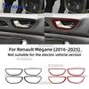 Pro Renault Megane 4 2016 2017 2018 2019 2020 2021 2022 2023 2024 2025 Měkká nálepka z uhlíkových vláken Rám rámu kliky dveří interiéru vozu