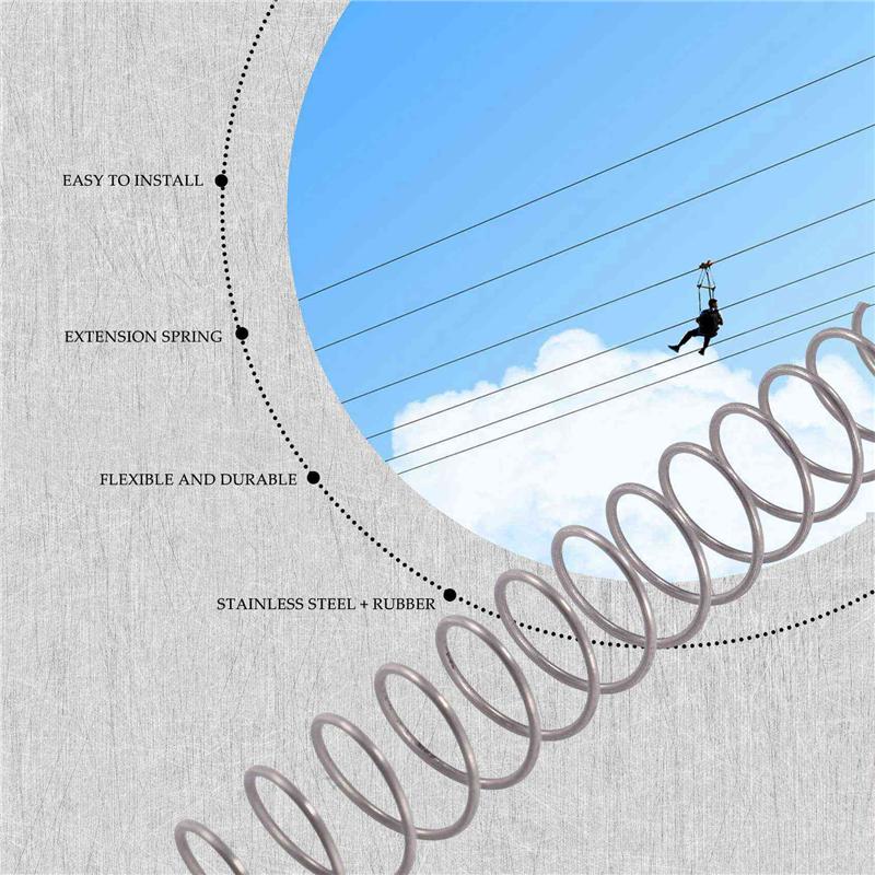 Quality Zipline Spring Brake 165Cm Stainless Steel Zip Line Spring Brake Heavy Duty Zipline Brake Speed Reducer Spring Brake NONE как