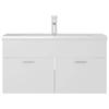 VidaXL Armoire d'Evier avec Lavabo Intégré Meuble de Rangement Placard de Salle de Bain Armoire de Rangement Toilette 3071288
