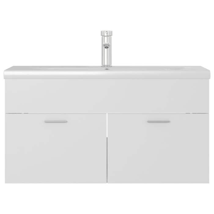 VidaXL Armoire d'Evier avec Lavabo Intégré Meuble de Rangement Placard de Salle de Bain Armoire de Rangement Toilette 3071288