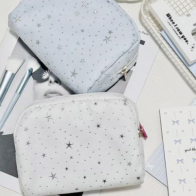 1pc High Quality Shining Star Pattern Storage Bag Portable Large Capacity Cosmetic Bag Multi-functional Makeup Bag Women Girls