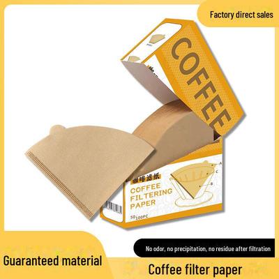 V02 Kegelförmige Kaffeefilter für 2-4 Personen, Einweg-V-förmiges Filterpapier aus Holzzellstoff