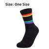2PCS Rainbow Stripe Athletic Socks Cotton Cotton Tennis Socks Sports Running Socks  Tennis