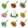 20Pcs/bag Artificial Flower Small Berries Flower Bouquet Leaves DIY Girls Hair Crafts Wedding Garden Arch Yard Rattan Decoration
