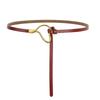 Women'S Leather Belt Knotted Decoration With Dress Shirt Simple Pure Cowhide Thin Belt Trendy