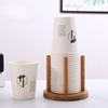1pc Bamboo Wooden Cup Storage Rack Creative Round DIY Household Cup Holder for Disposable Paper Cup Counter Desktop Storage Rack